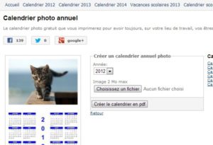 calendrier gratuit